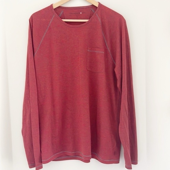 John Varvatos lightweight red long sleeve shirt size extra large - Picture 1 of 8